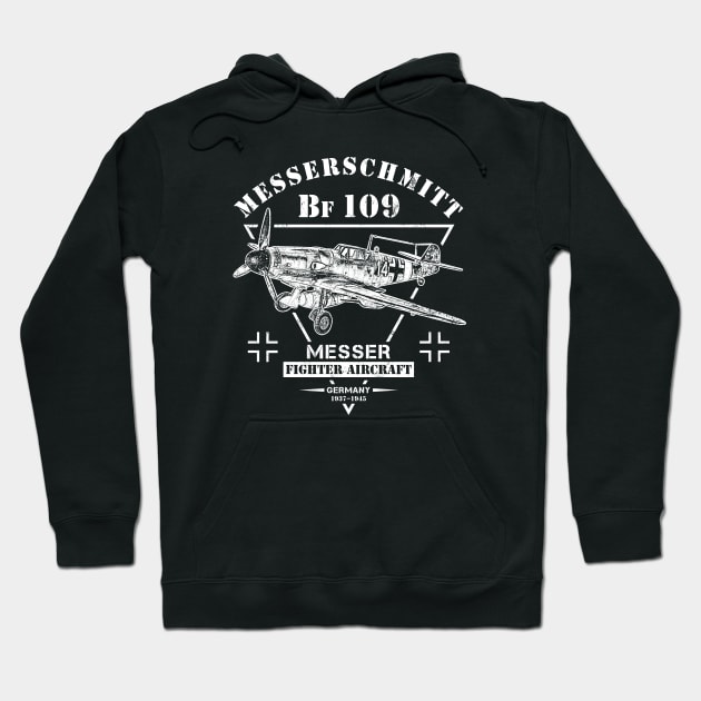 Messerschmitt Bf 109 German Fighter Hoodie by Military Style Designs